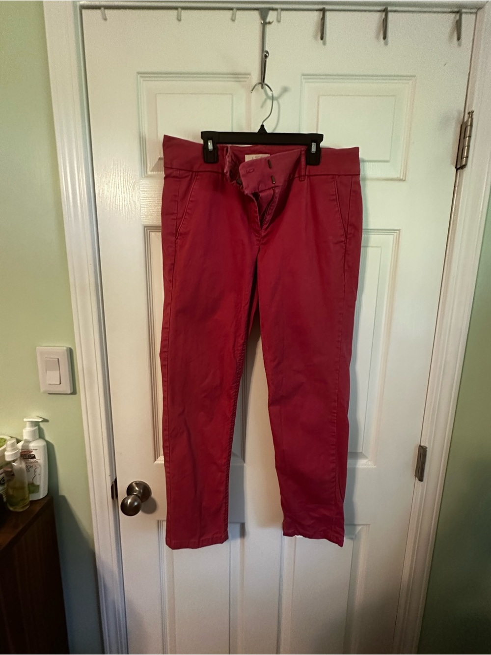 LOFT Red Slim Chino Pants